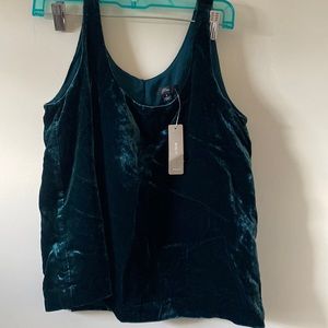 Jcrew velvet emerald top